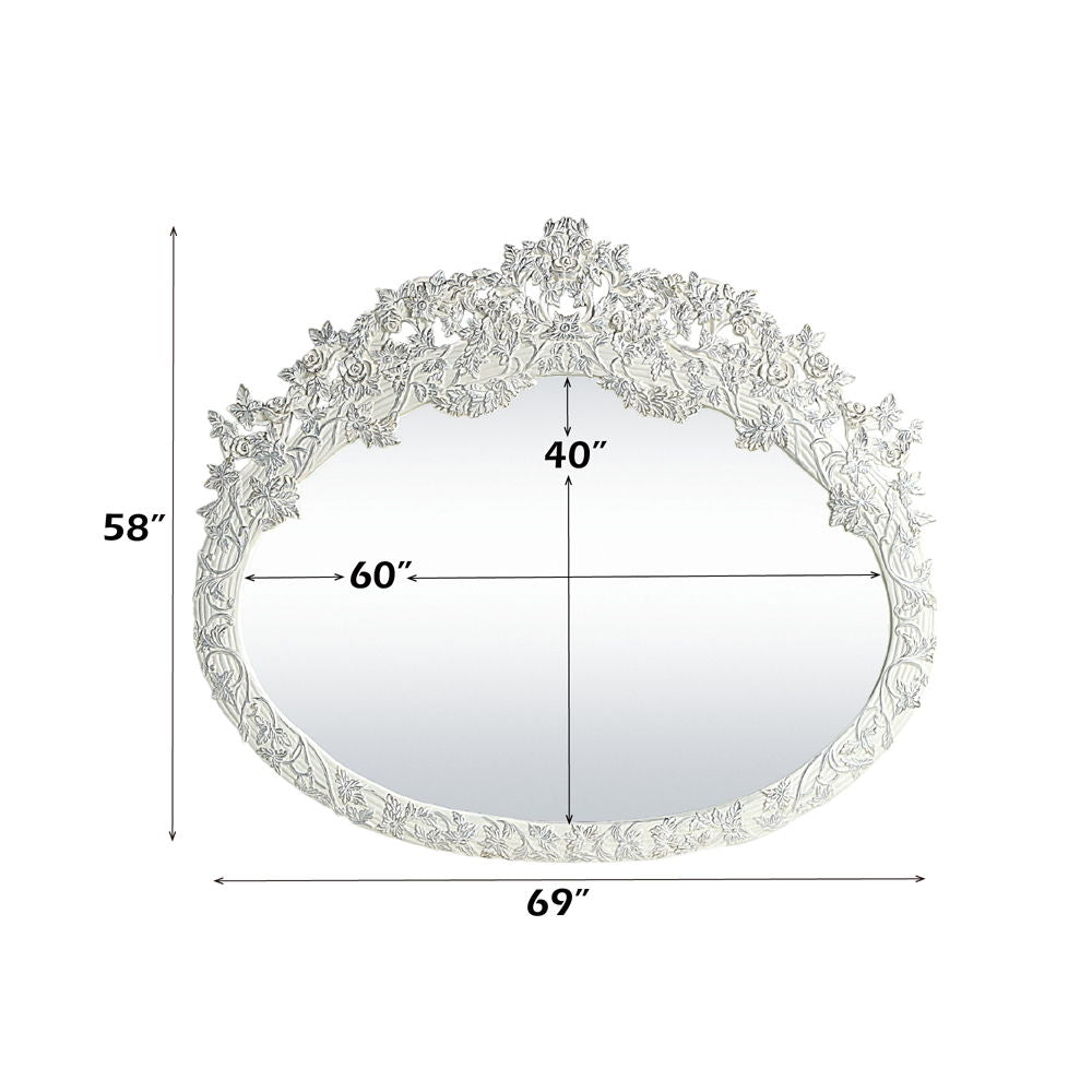 Vanaheim - Mirror - Antique White Finish - 58"