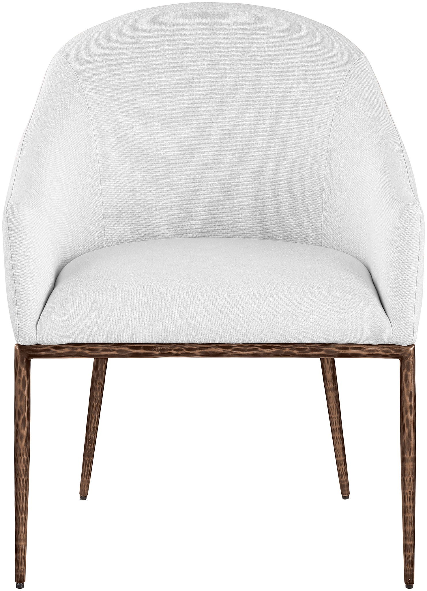 Ferro - Upholstered Dining Arm Chair With Brushed Bronze Legs