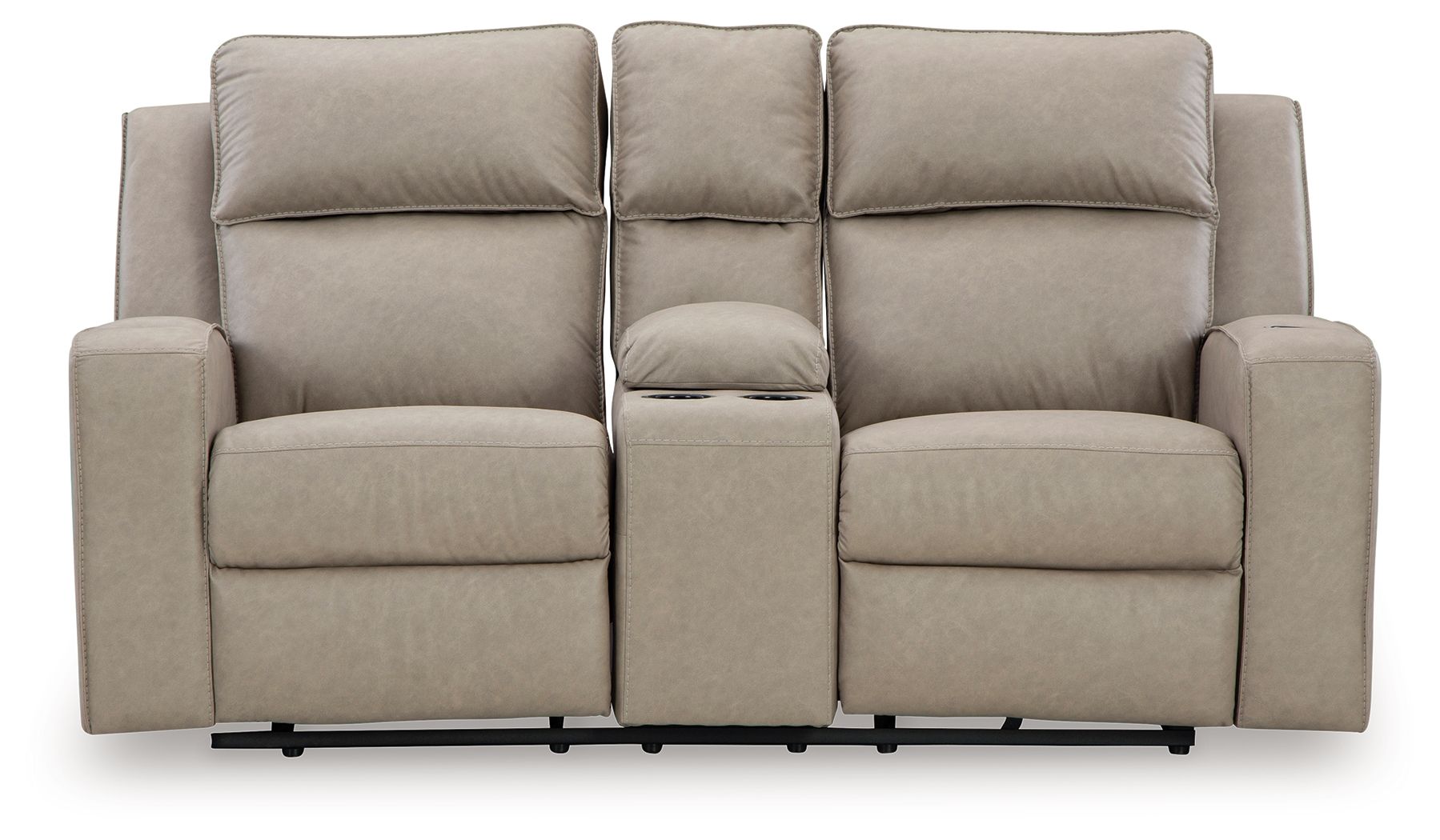 Lavenhorne - Pebble - Dbl Rec Loveseat W/Console - Urban Living Furniture (Los Angeles, CA)