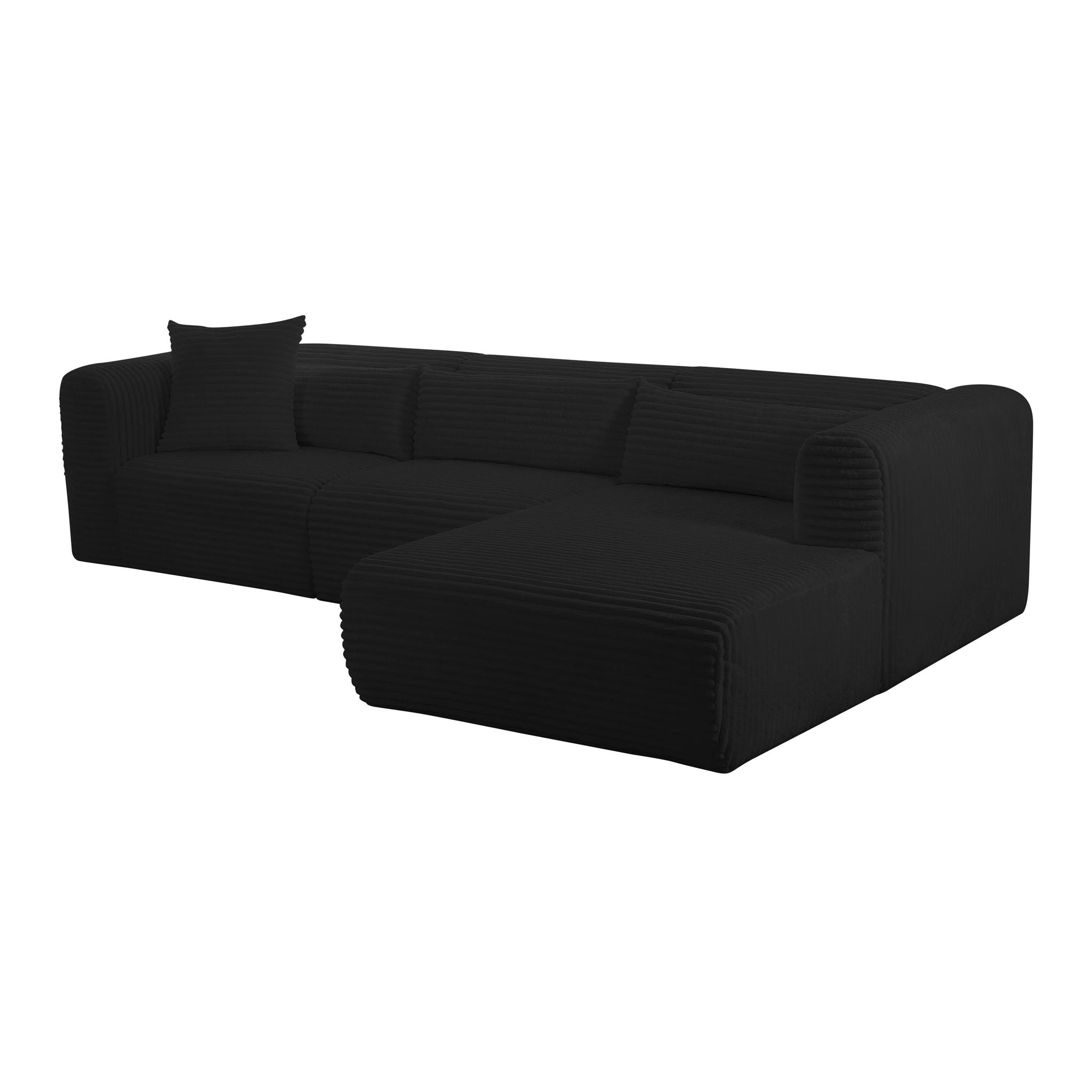 Tarra - Fluffy Oversized Corduroy Modular Sectional - Urban Living Furniture (Los Angeles, CA)