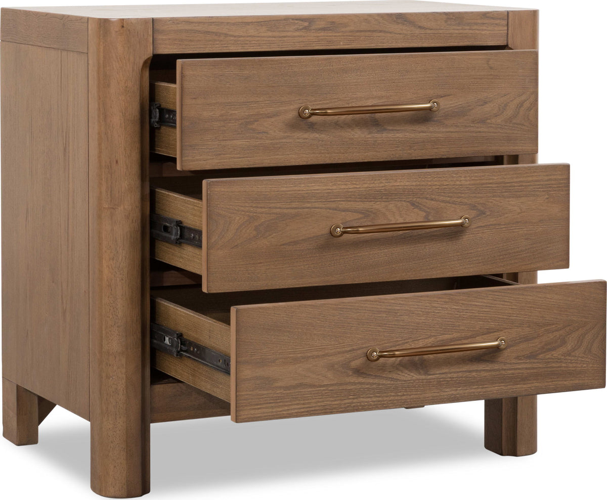 Morris - 3 Drawer Nightstand - Claystone