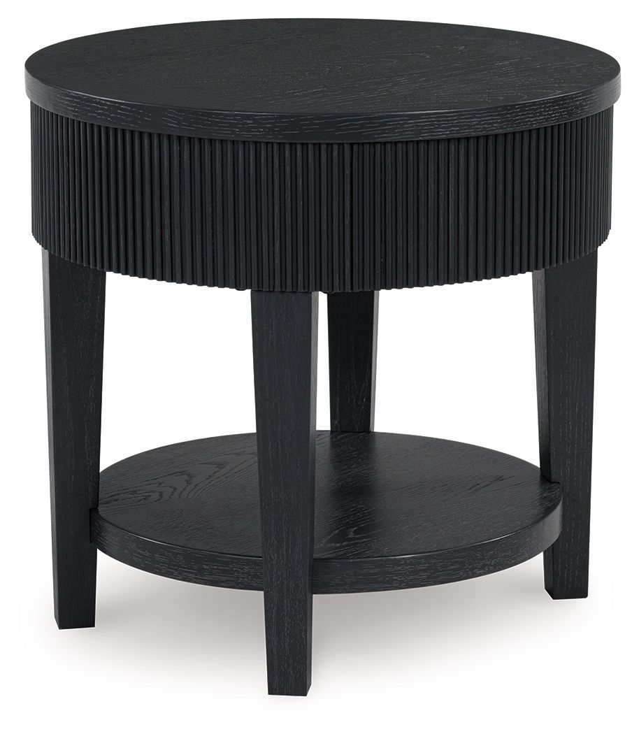 Marstream - Black - Round End Table - Urban Living Furniture (Los Angeles, CA)