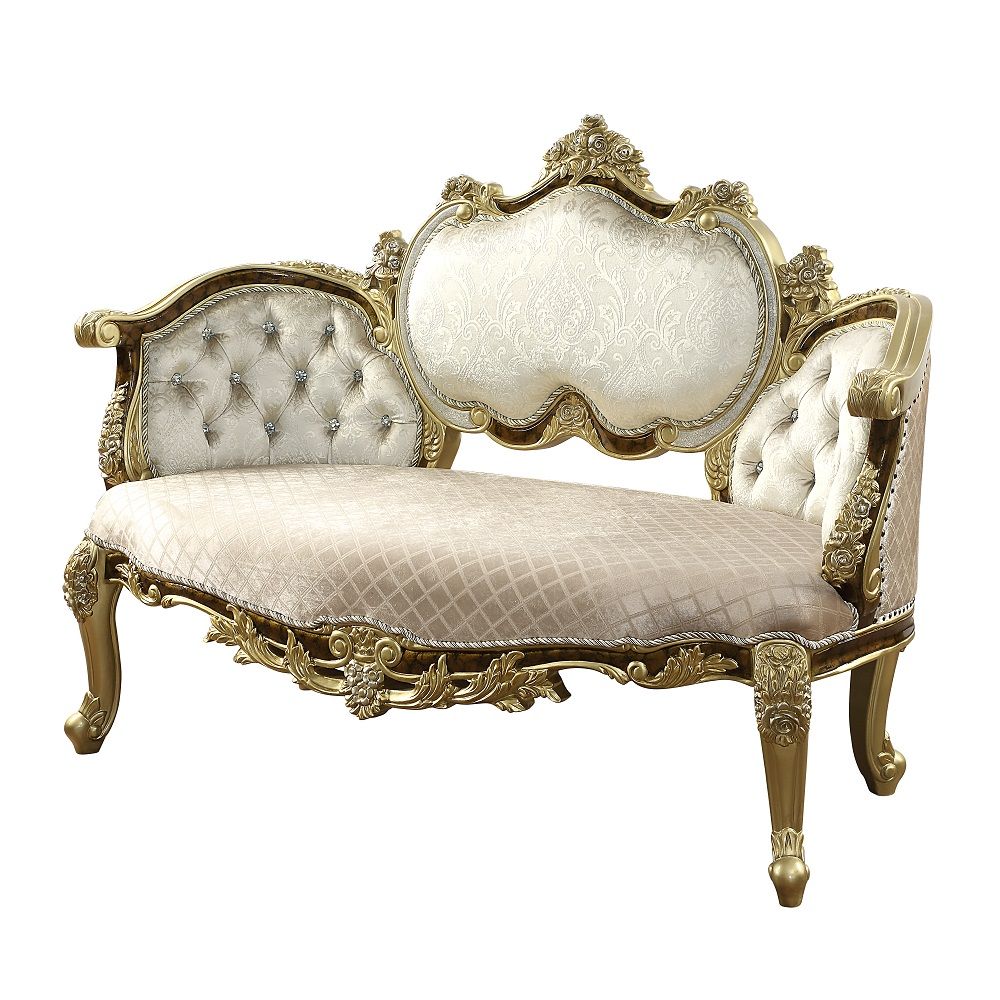 Desiderius - Bench - Beige , Antique Gold & Hand Paint Brown - Urban Living Furniture (Los Angeles, CA)
