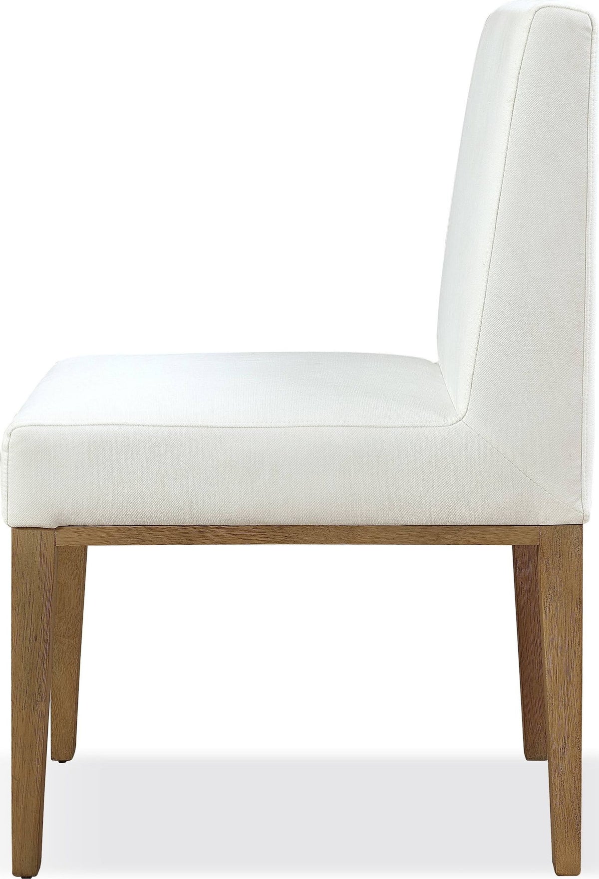 One - Modern Coastal Upholstered Dining Side Chair (Set of 2) - White Pearl And Bisque