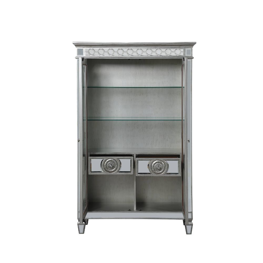 Varian - Curio - Mirrored & Antique Platinum - Urban Living Furniture (Los Angeles, CA)