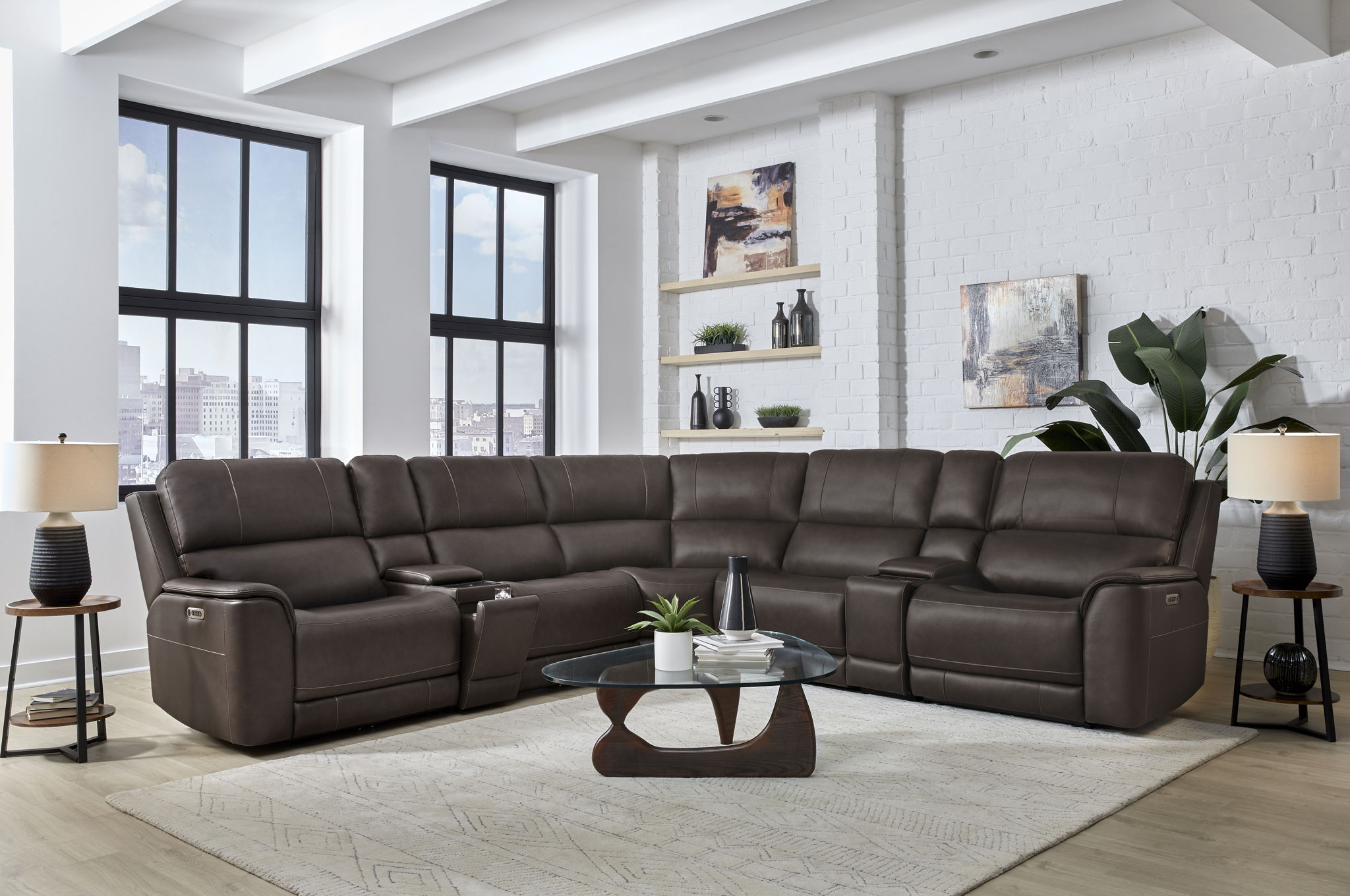 Easton - Power Reclining Sectional With Power Adjustable Headrests - Urban Living Furniture (Los Angeles, CA)
