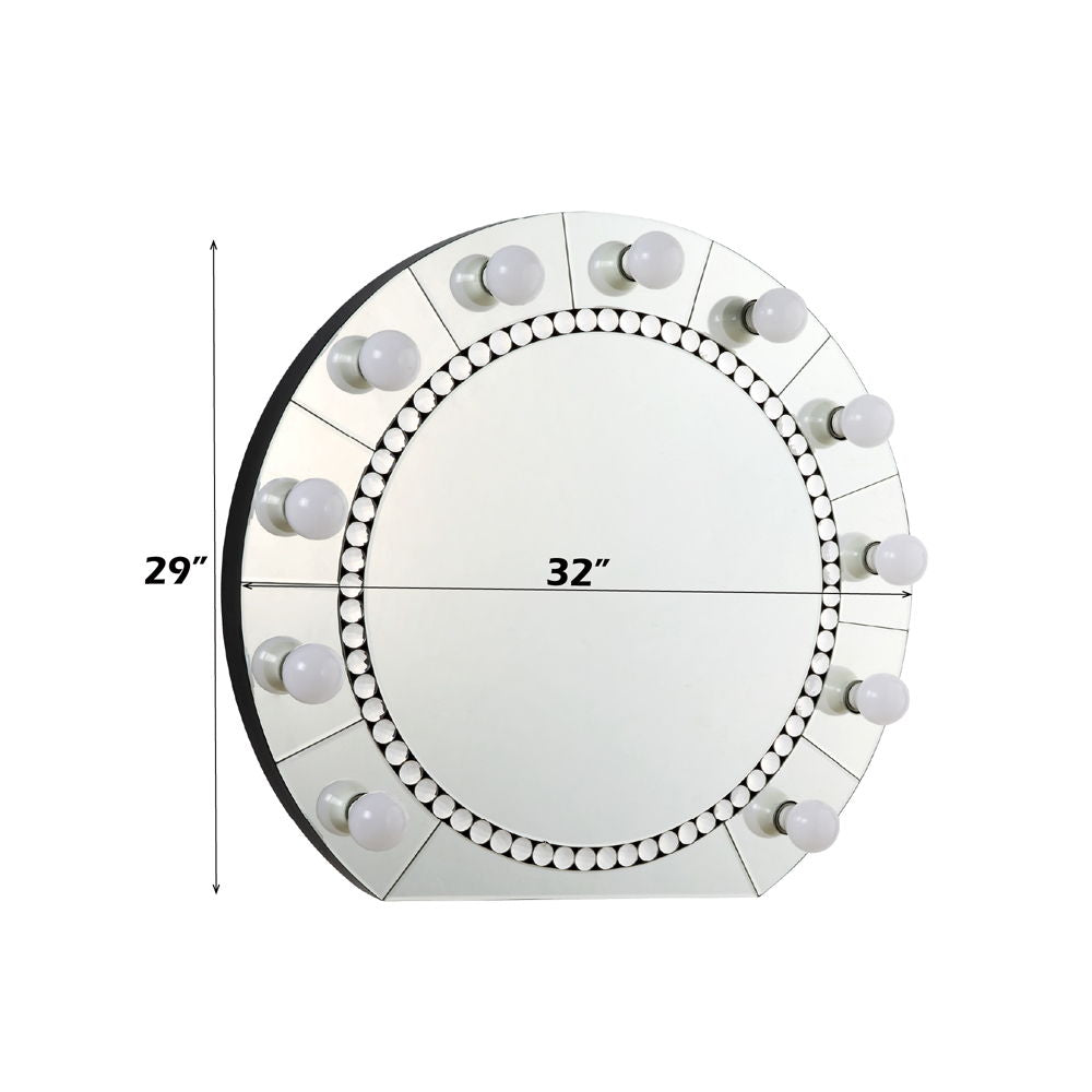 Farai - 29" Accent Mirror - Mirrored & Faux Crystal Diamonds - Urban Living Furniture (Los Angeles, CA)