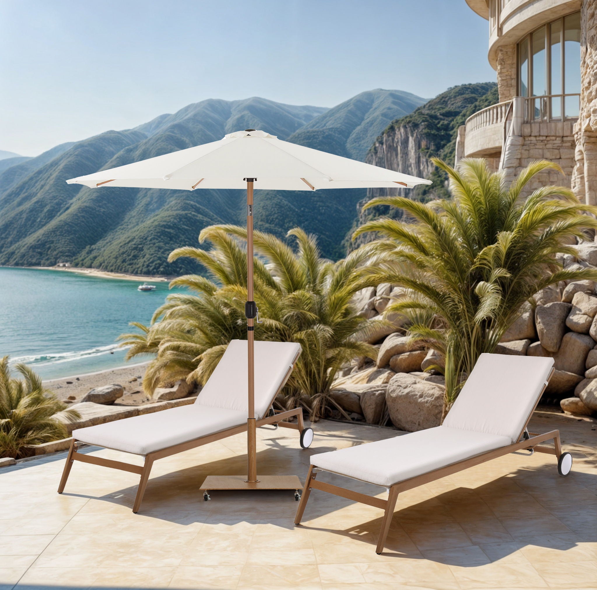 Fiji - Patio Umbrella With Teak Pole - Urban Living Furniture (Los Angeles, CA)