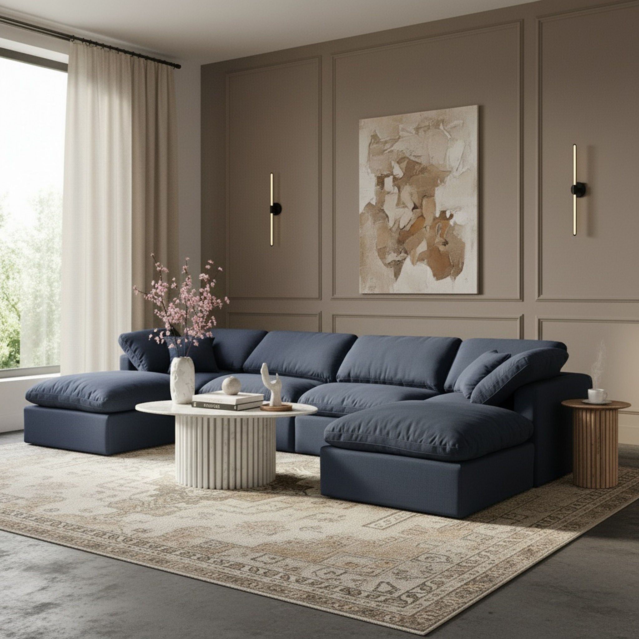 Indulge - Linen 6 Piece Modular Double Chaise Sectional - Urban Living Furniture (Los Angeles, CA)