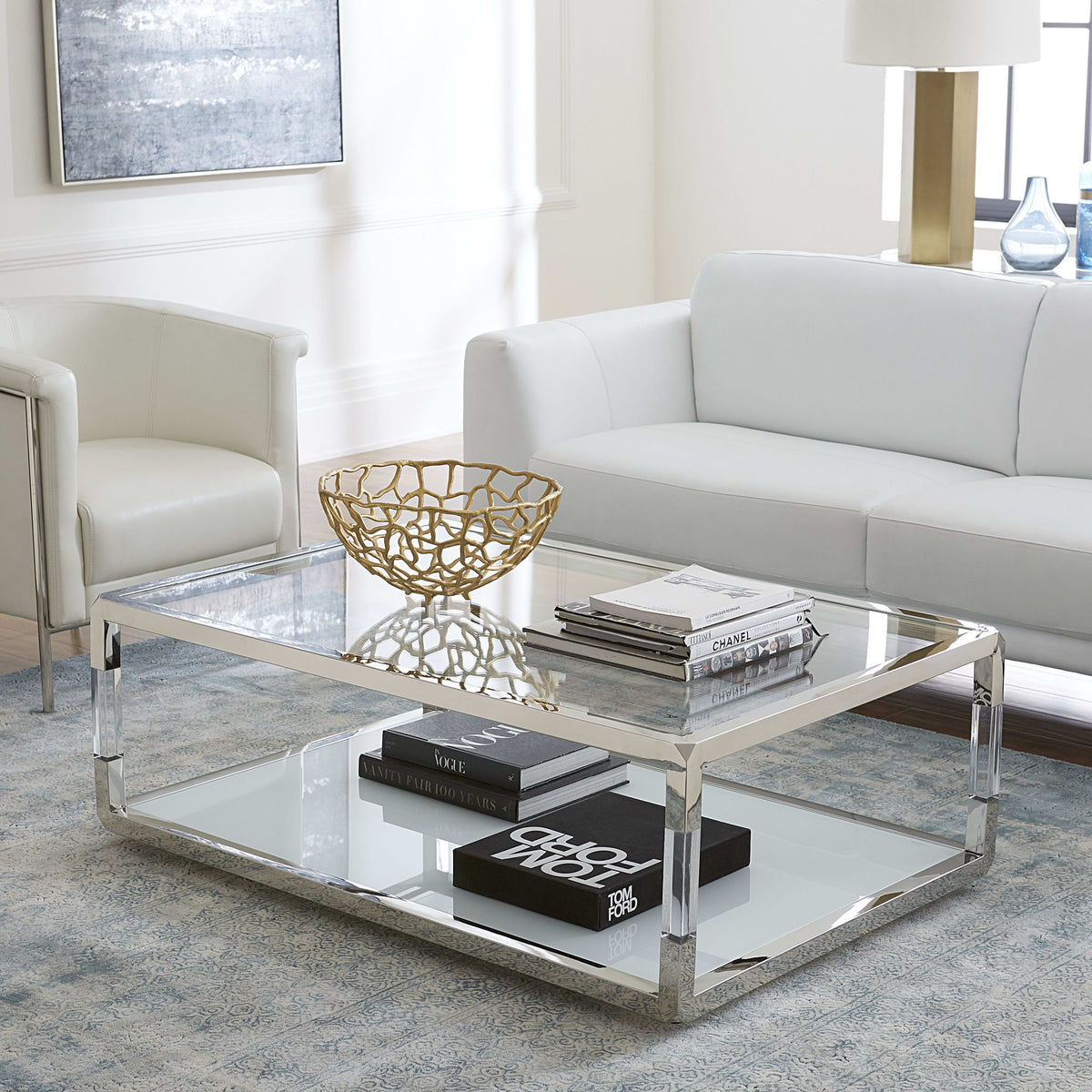 Jasper - Rectangular Coffee Table Base - Pss / Acrylic