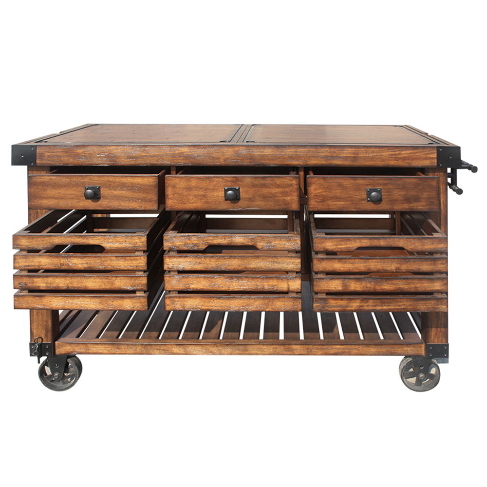 Kaif - Kitchen Cart - Distressed Chestnut - Urban Living Furniture (Los Angeles, CA)