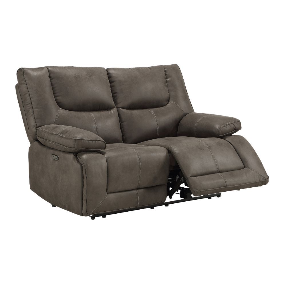 Harumi - Loveseat - Gray Leather-Aire - Urban Living Furniture (Los Angeles, CA)