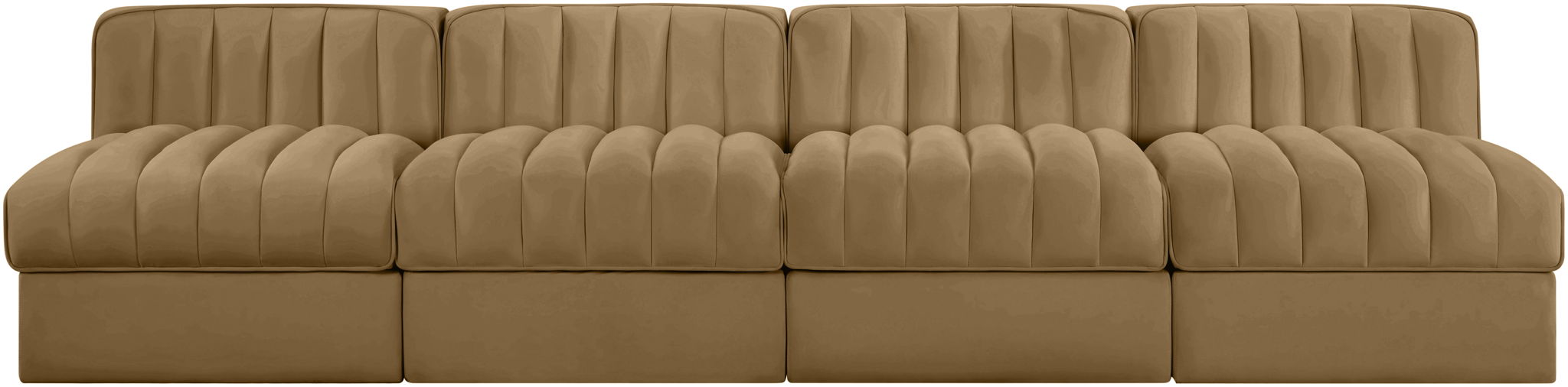 Rummi - Armless Velvet Performance Fabric Upholstered 4 Piece Modular Sofa - Urban Living Furniture (Los Angeles, CA)