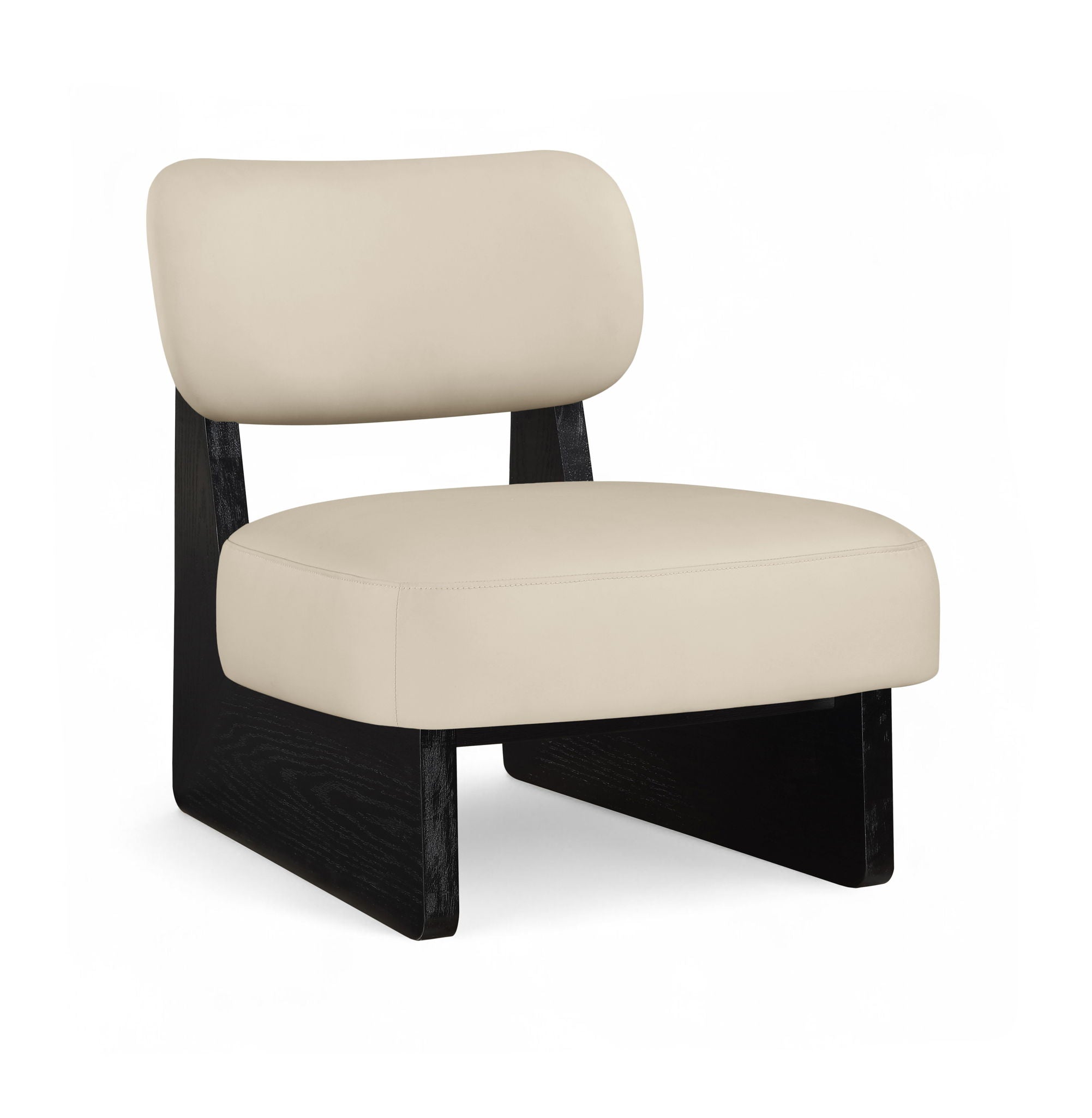 Vetra - Vegan Leather Upholstered Accent Chair With Black Base