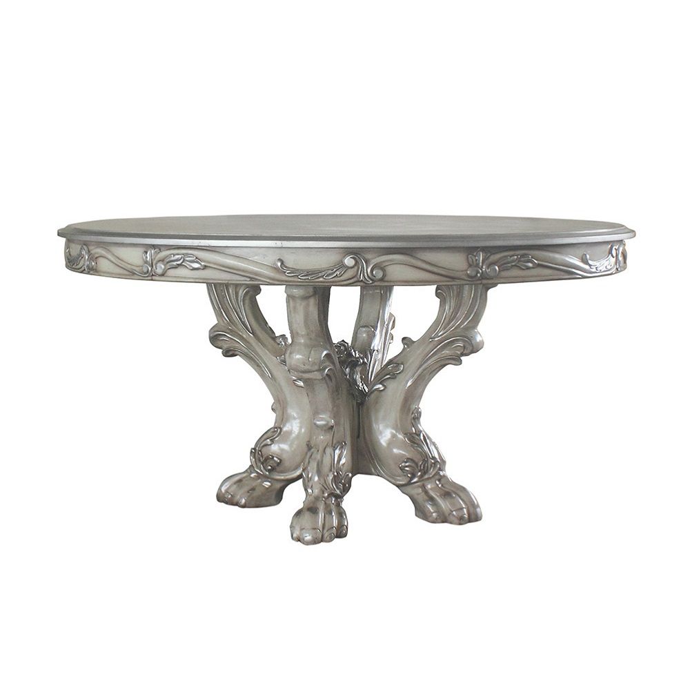 Dresden - Round Pedestal Dining Table - Vintage Bone White - Urban Living Furniture (Los Angeles, CA)