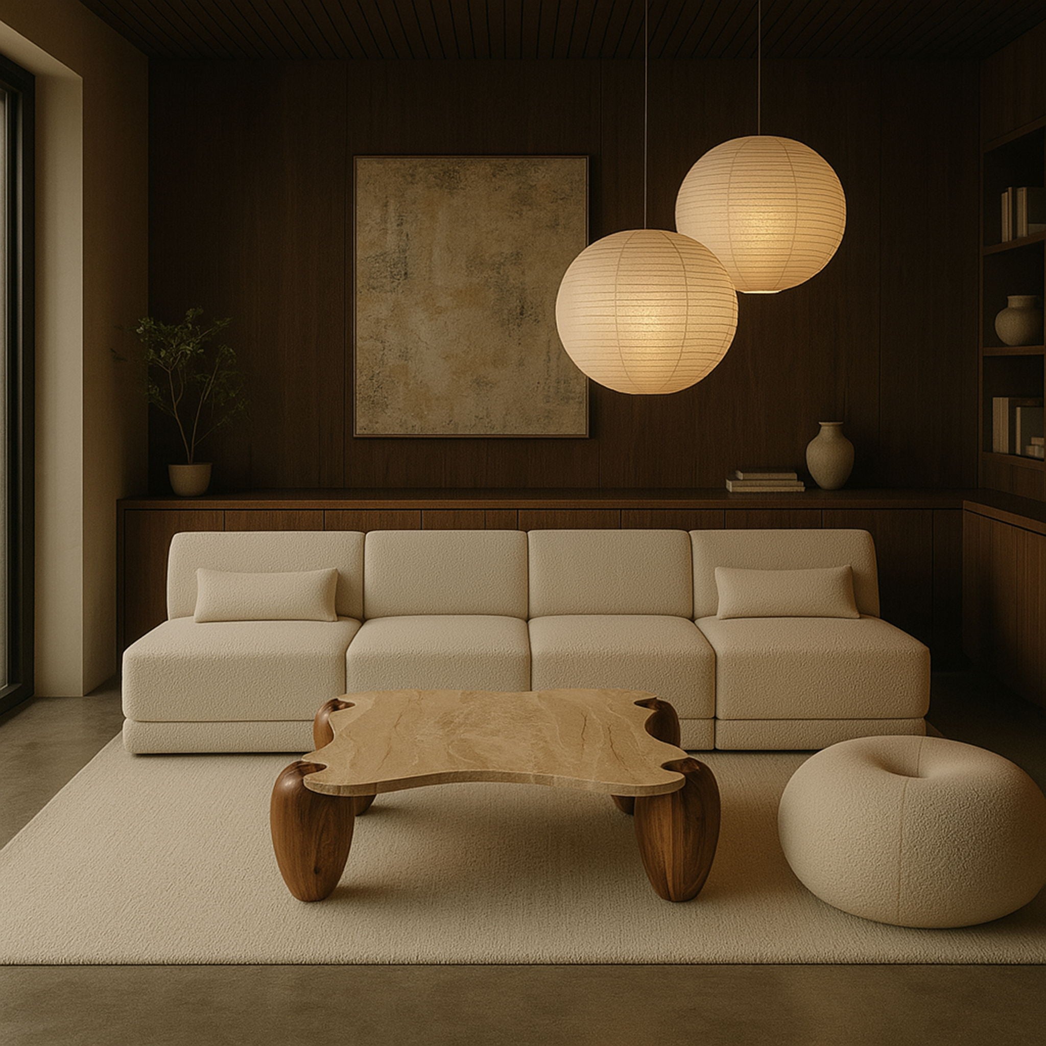 Liona - Marble And Acacia Wood Coffee Table - Urban Living Furniture (Los Angeles, CA)