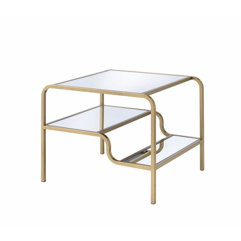 Astrid - End Table - Gold & Mirror - Urban Living Furniture (Los Angeles, CA)