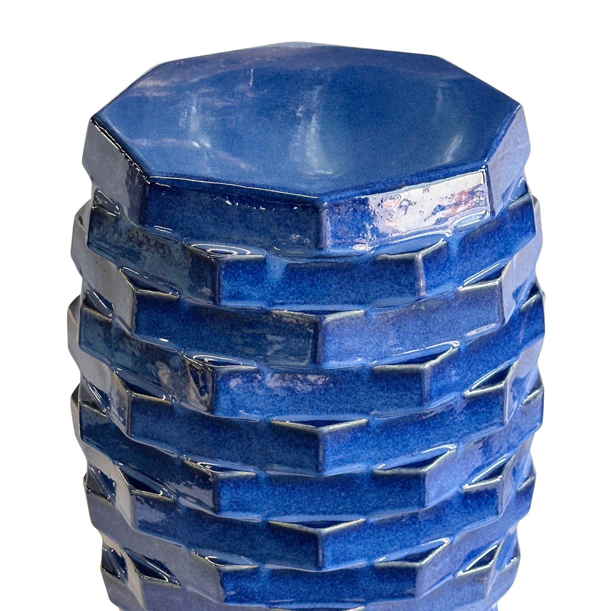 Trax - Indoor / Outdoor Ceramic Side Table - Azul Blue - Urban Living Furniture (Los Angeles, CA)