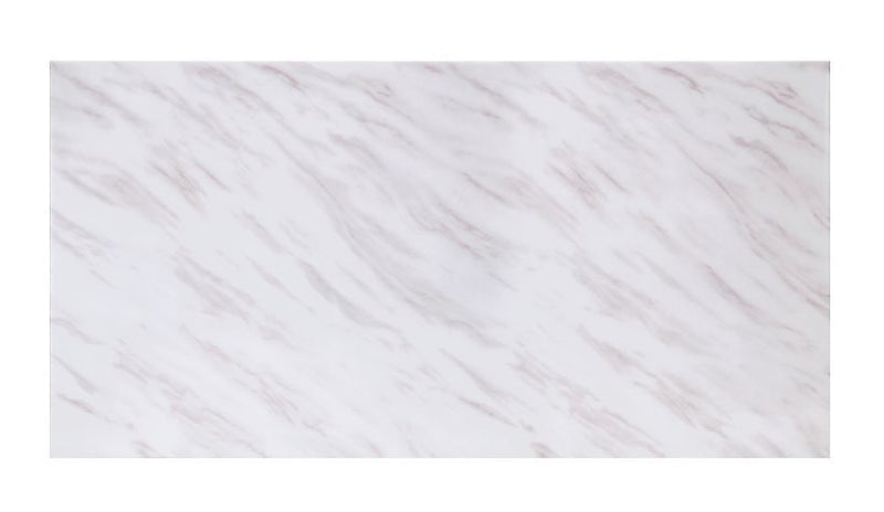 Zander - Dining Table - White Printed Faux Marble & Mirrored Silver Finish - Urban Living Furniture (Los Angeles, CA)