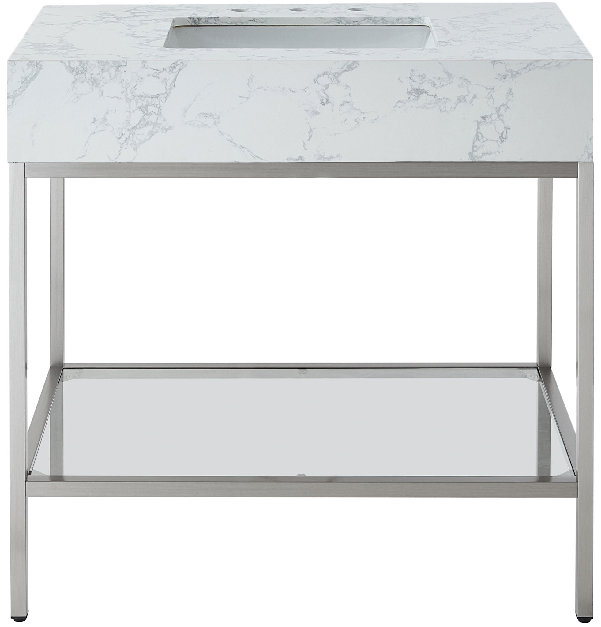Marmo - Engineered Marble Bathroom Vanity With Chrome Base - Urban Living Furniture (Los Angeles, CA)