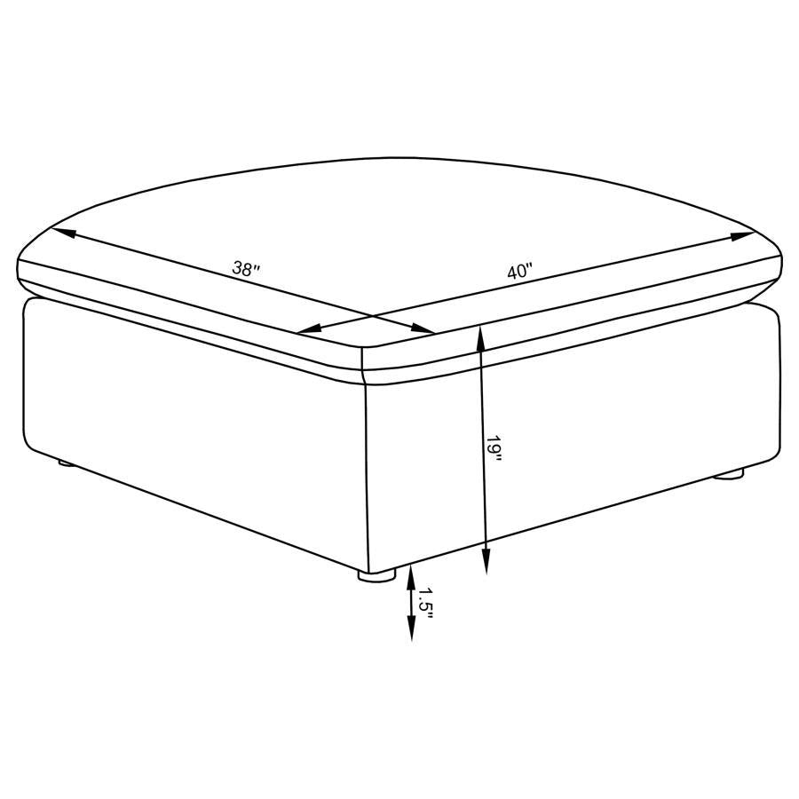 Hobson - Square Upholstered Ottoman - Urban Living Furniture (Los Angeles, CA)