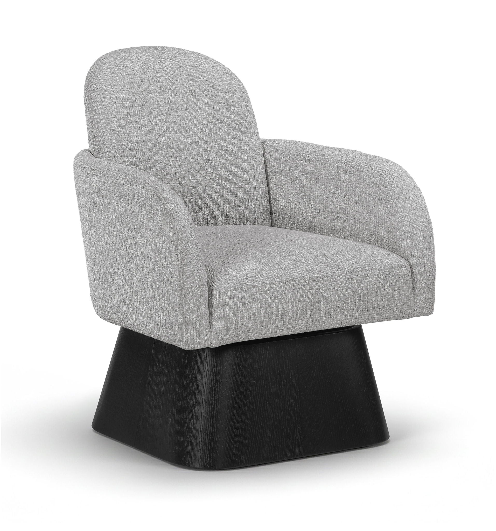 Marlowe - Linen Textured Fabric Upholstered Swivel Accent Chair - Stained Black - Urban Living Furniture (Los Angeles, CA)