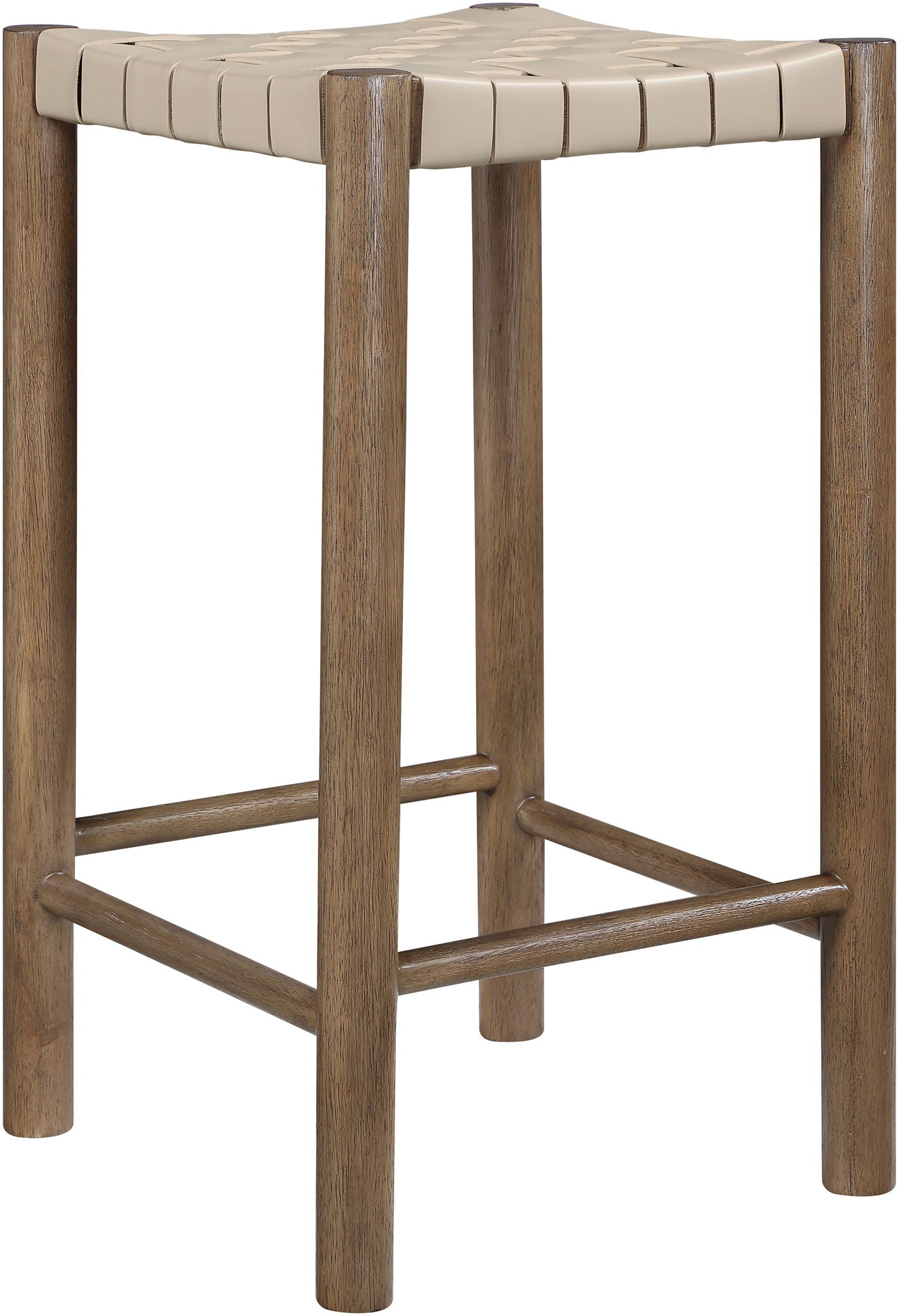 Entwine - Vegan Leather Upholstered Backless Counter Stool - Painted Brown - Urban Living Furniture (Los Angeles, CA)