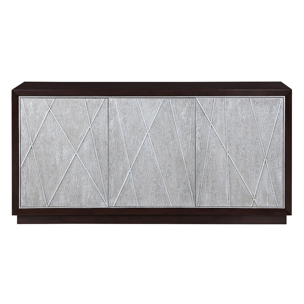 Geranio - Console Cabinet - Metallic Silver & Walnut - Urban Living Furniture (Los Angeles, CA)