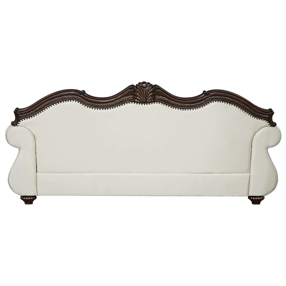 Pierce - Sofa With 5 Pillows - Beige Fabric & Cherry - Urban Living Furniture (Los Angeles, CA)