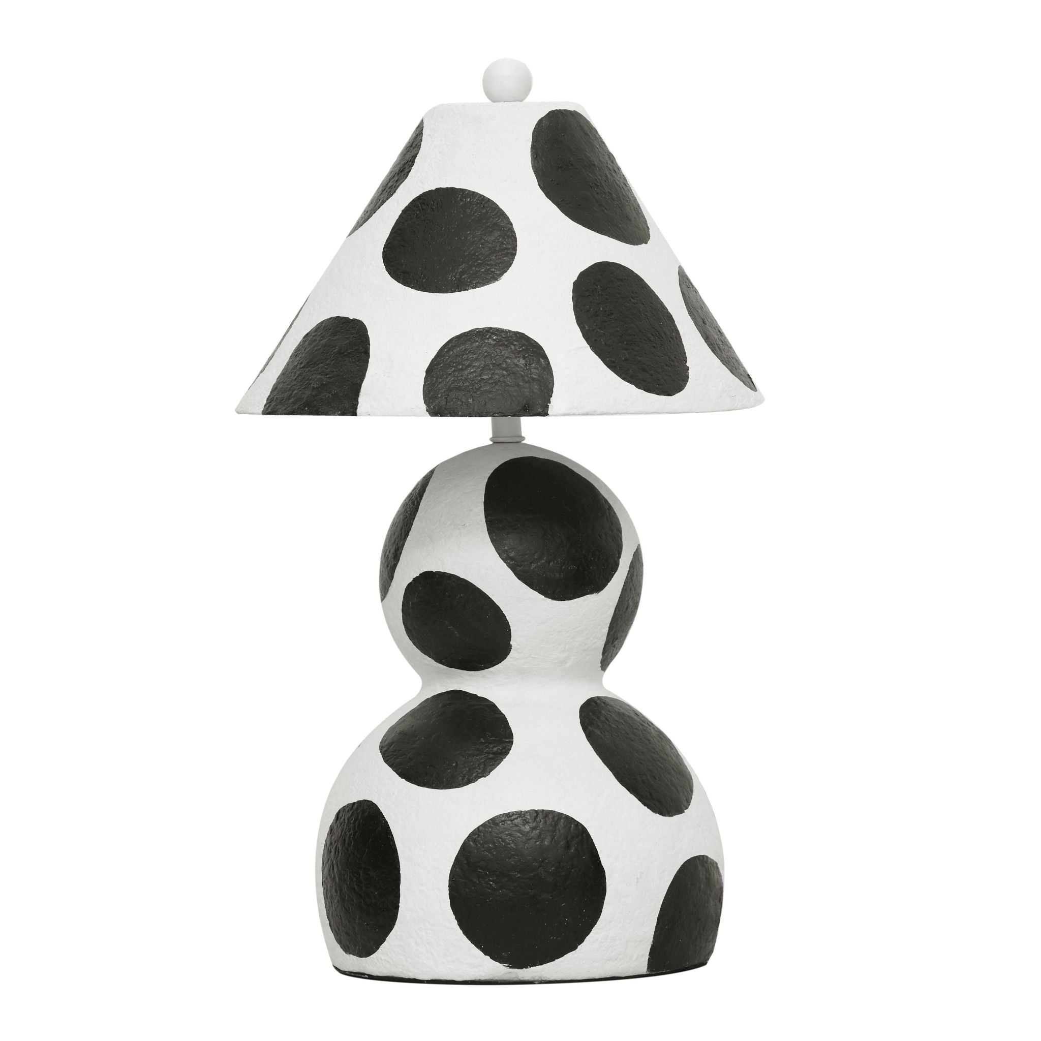 Lerici - Papier Mache Table Lamp - Black And White - Urban Living Furniture (Los Angeles, CA)