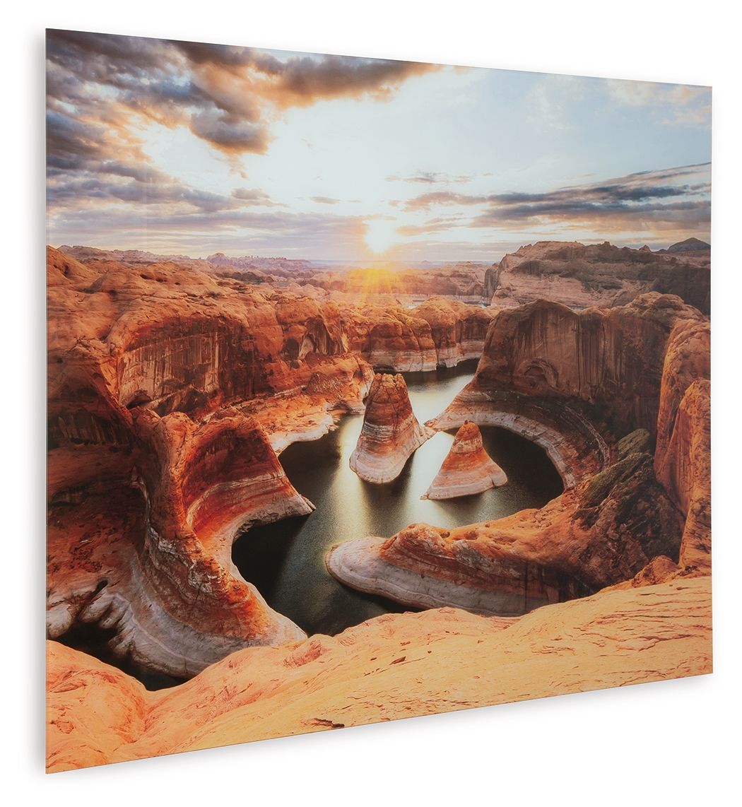 Deemsdon - Blue / Amber - Wall Art - Urban Living Furniture (Los Angeles, CA)