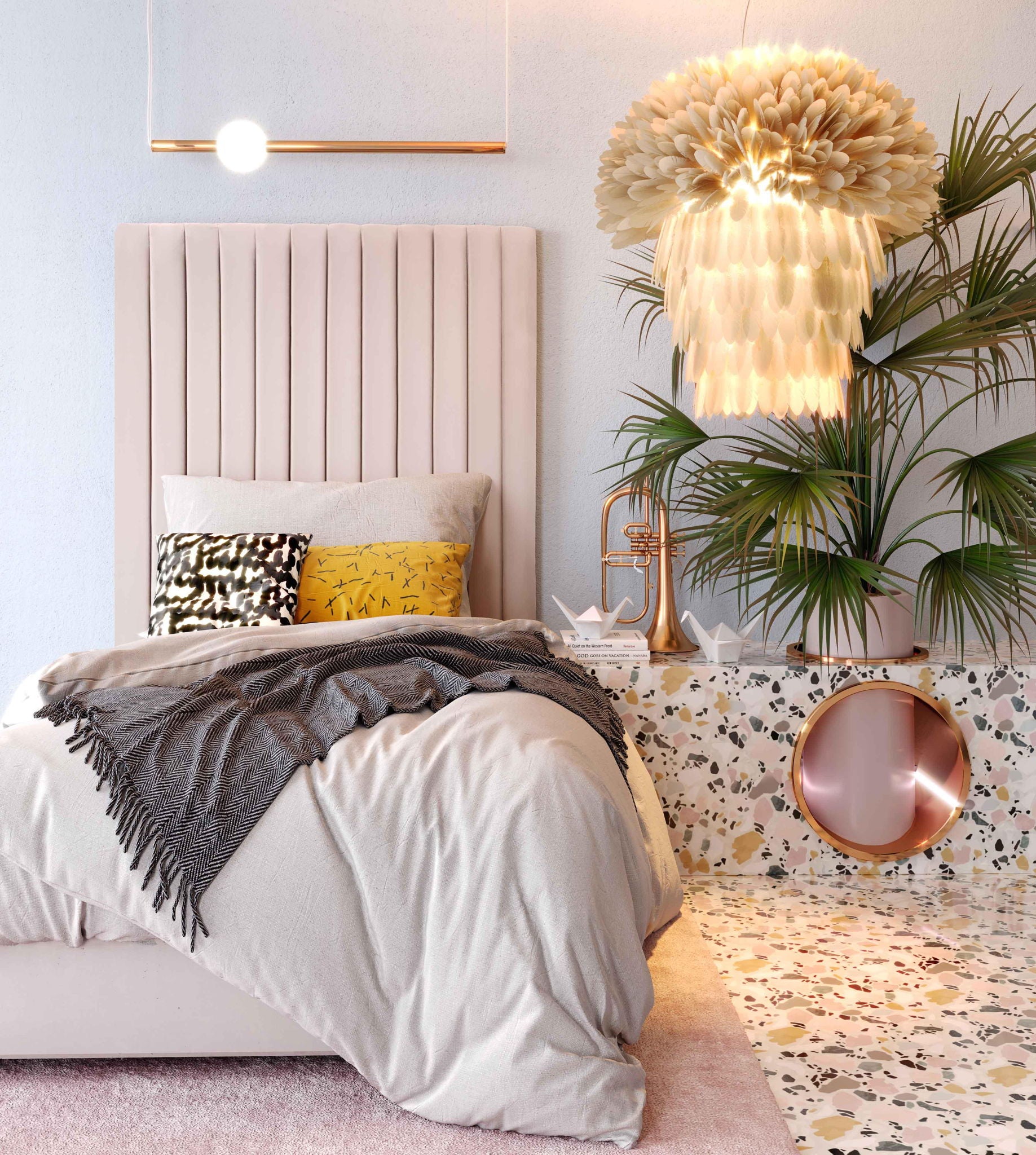 Arabelle - Velvet Bed - Urban Living Furniture (Los Angeles, CA)