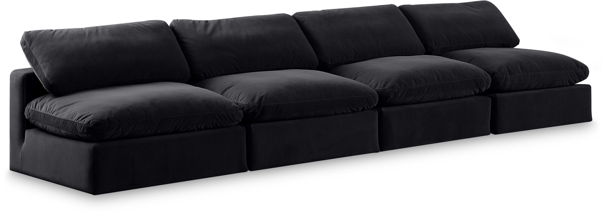 Comfy - Velvet Modular Armless Sofa 4 Seats - Urban Living Furniture (Los Angeles, CA)