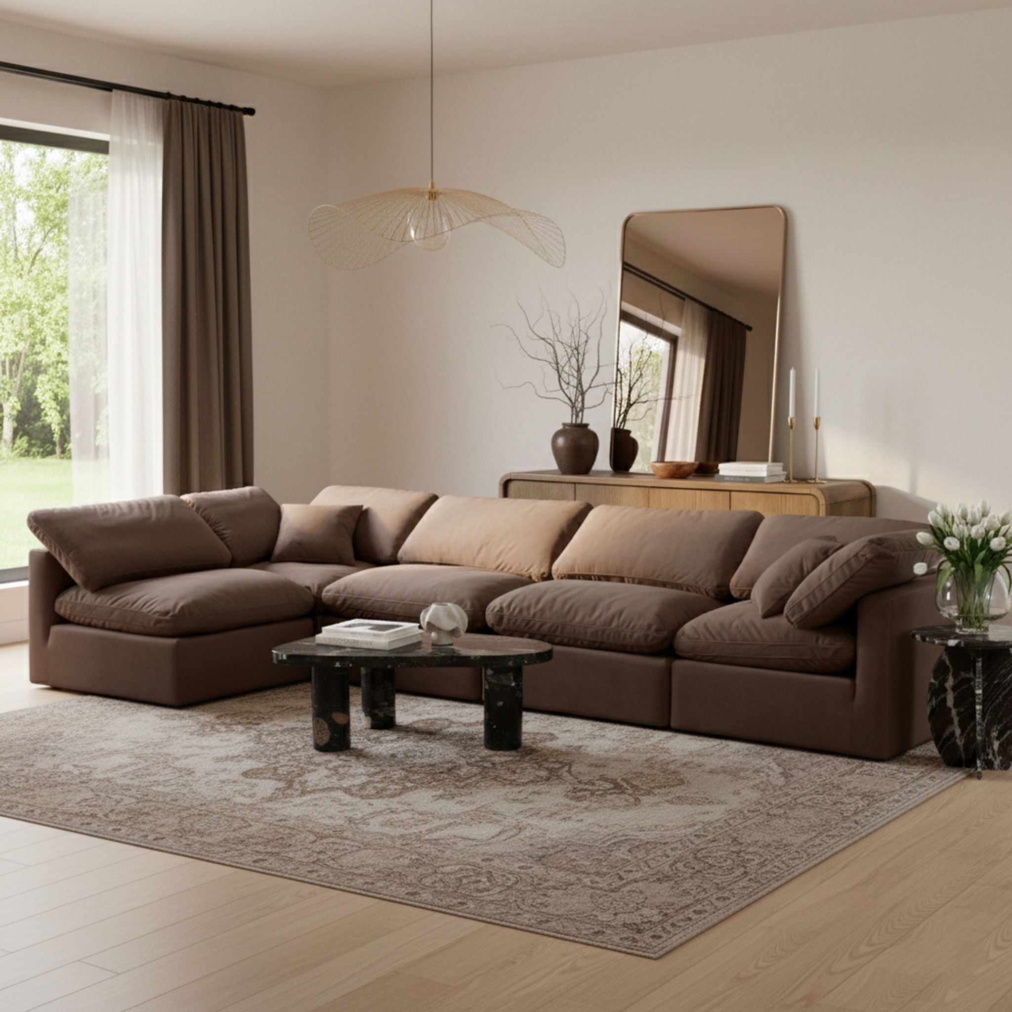 Indulge - Velvet 5 Piece Modular Sectional - Urban Living Furniture (Los Angeles, CA)