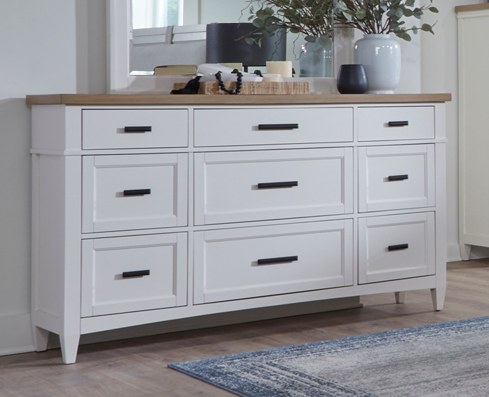 Americana Modern Bedroom - 9 Drawer Dresser - Cotton - Urban Living Furniture (Los Angeles, CA)
