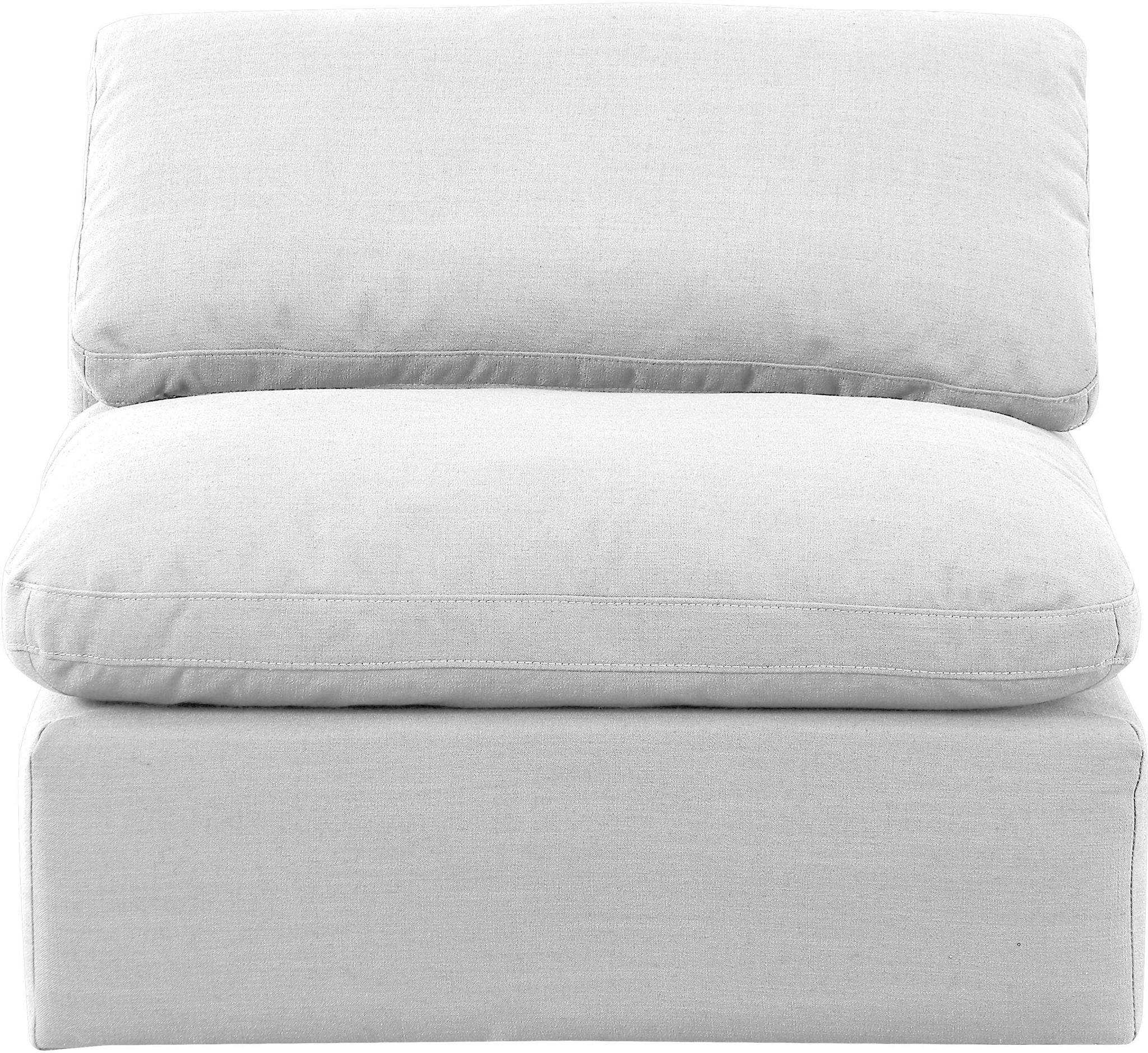 Indulge - Linen Armless Chair - White - Urban Living Furniture (Los Angeles, CA)