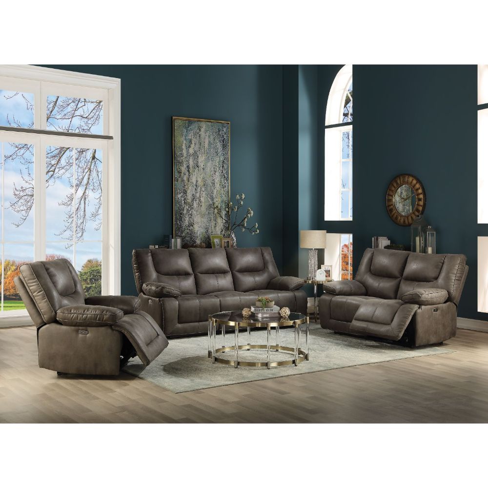 Harumi - Sofa - Gray Leather-Aire - Urban Living Furniture (Los Angeles, CA)