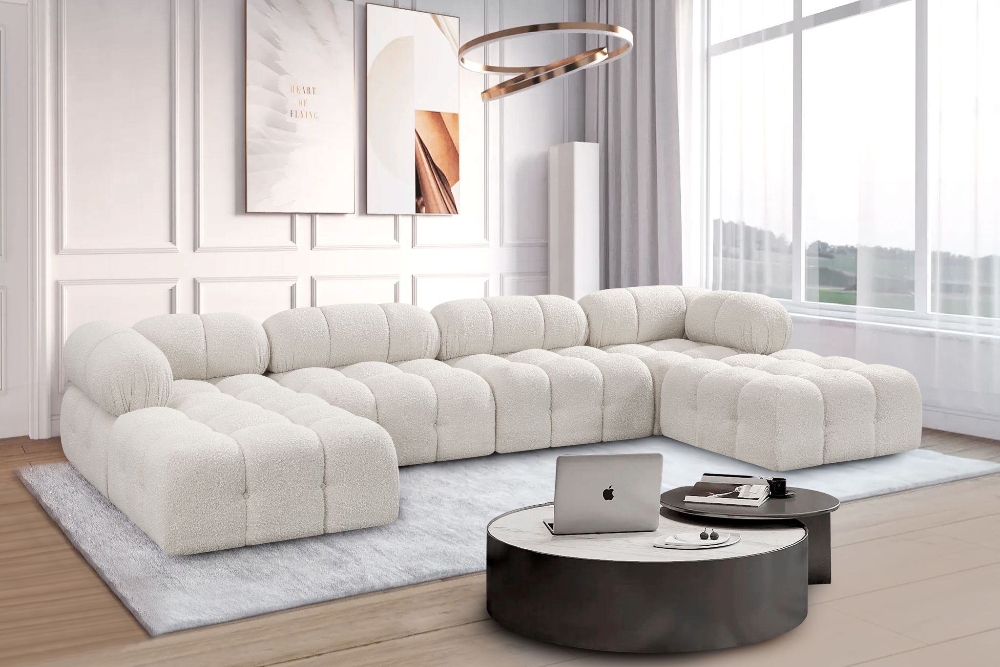 Ames - 6 Piece Fabric Modular U-Shaped Sectional - Urban Living Furniture (Los Angeles, CA)