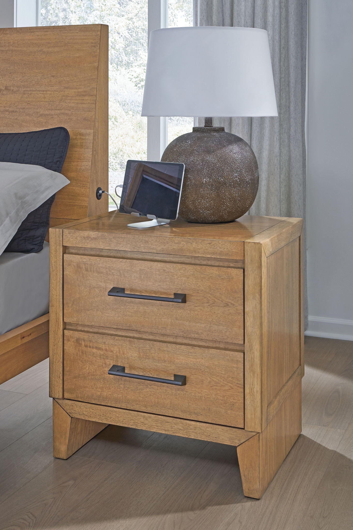 Sherbana - Light Brown - Two Drawer Night Stand - Urban Living Furniture (Los Angeles, CA)