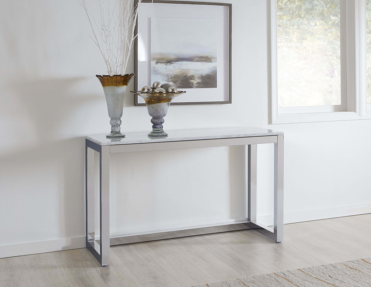 Amalfi - Carrara Marble Top Sideboard - Chrome