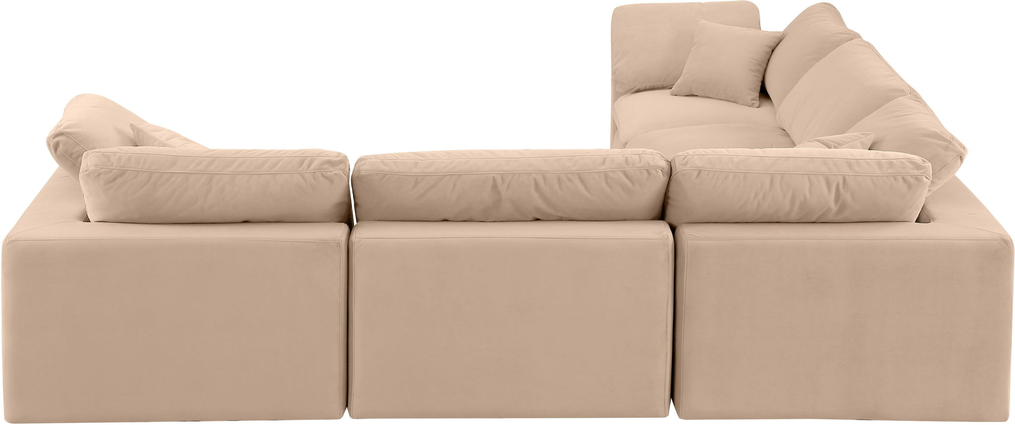 Comfy - 5 Piece Velvet Modular Corner Sectional - Urban Living Furniture (Los Angeles, CA)