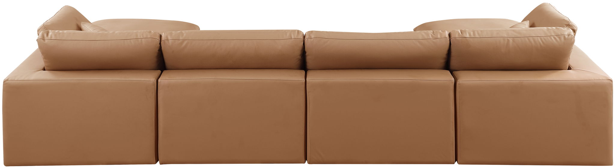 Comfy - 6 Piece Faux Leather Modular Double Chaise Sectional - Urban Living Furniture (Los Angeles, CA)