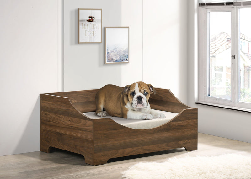 Gibson - Alder Wood Finish Modern Comfy Pet Bed With Cushion - Brown - Urban Living Furniture (Los Angeles, CA)