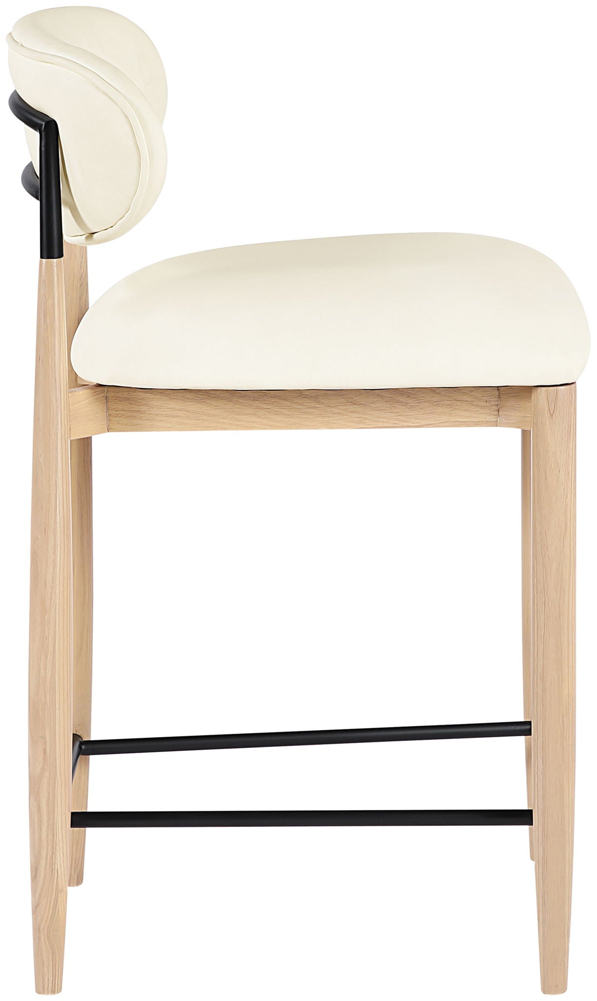 Riccio - Stool - Natural And Black Frame