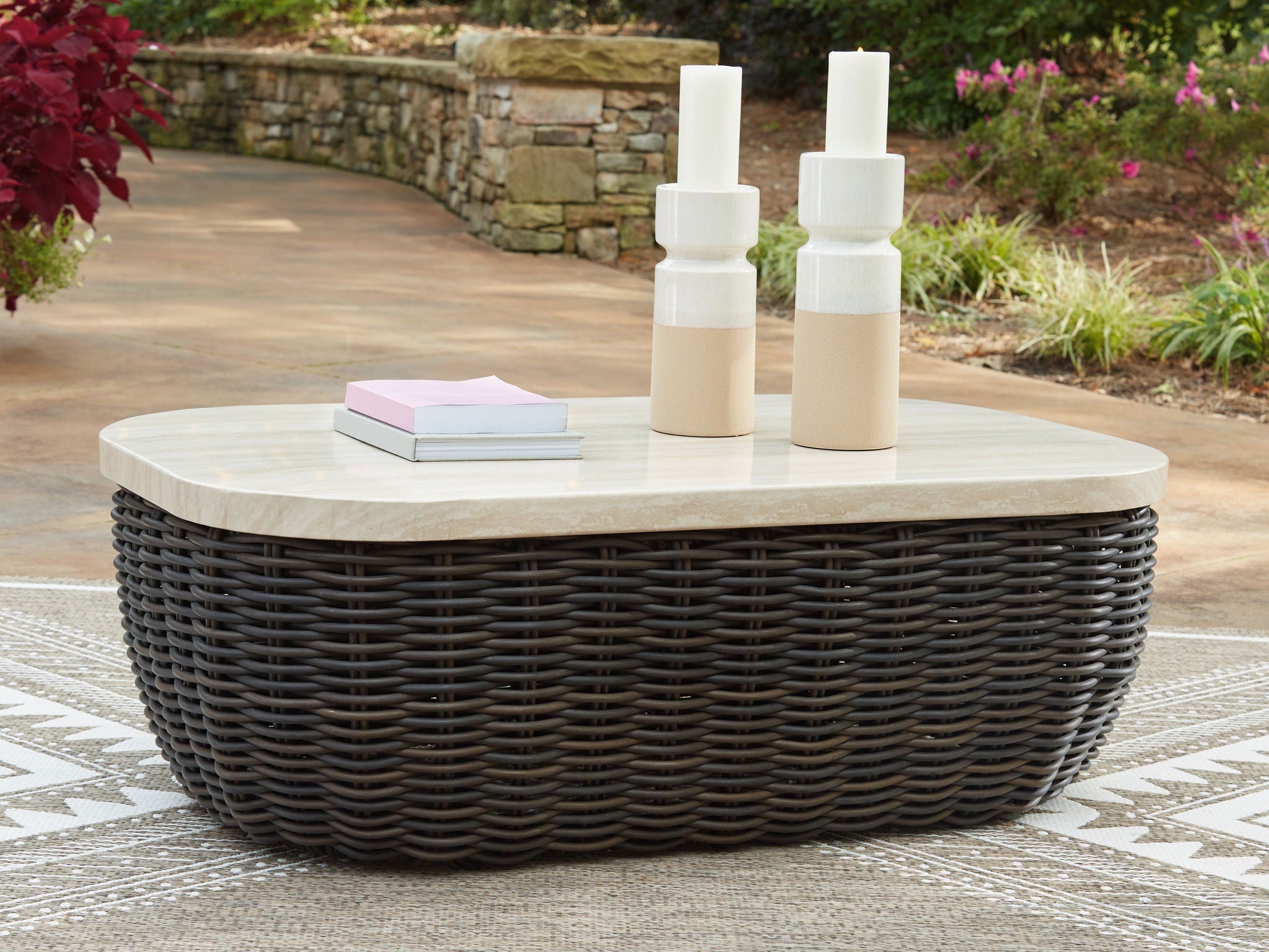 Kimora - Beige / Dark Brown - Rectangular Cocktail Table - Urban Living Furniture (Los Angeles, CA)