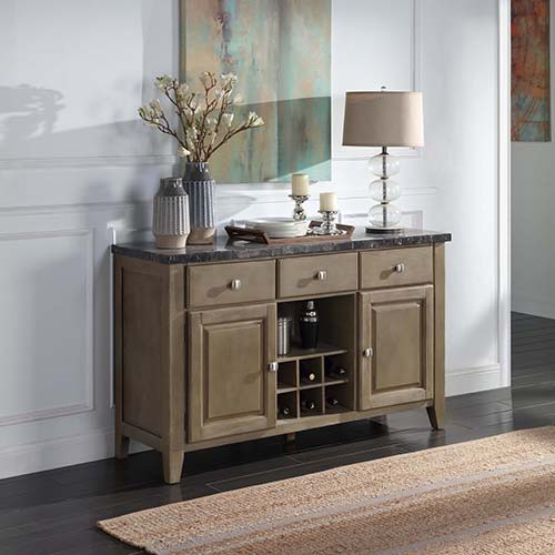 Charnell - Server - Marble & Oak Finish - Urban Living Furniture (Los Angeles, CA)
