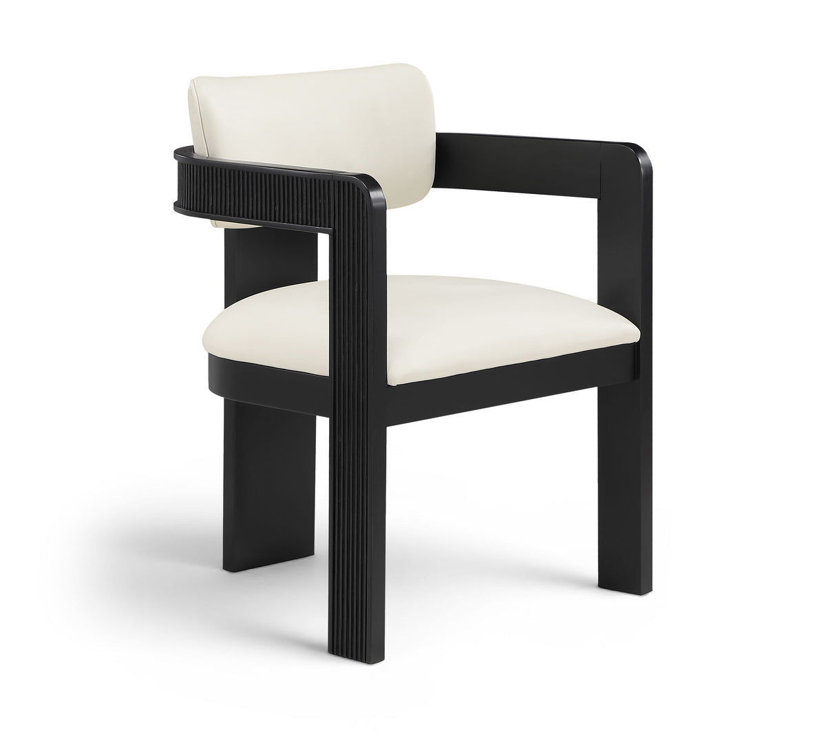 Sacha - Vegan Leather Upholstered Dining Chair With Black Base (Set of 2)