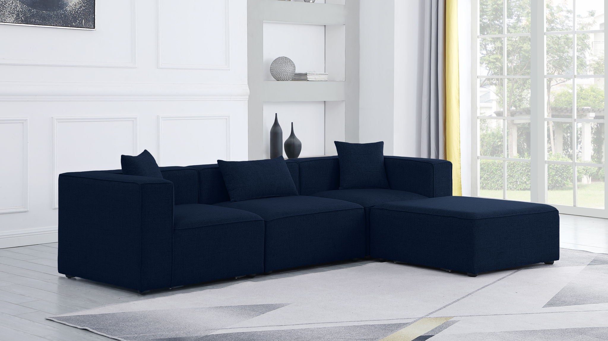 Cube - Linen 4 Piece Modular Sectional With Chaise - Urban Living Furniture (Los Angeles, CA)