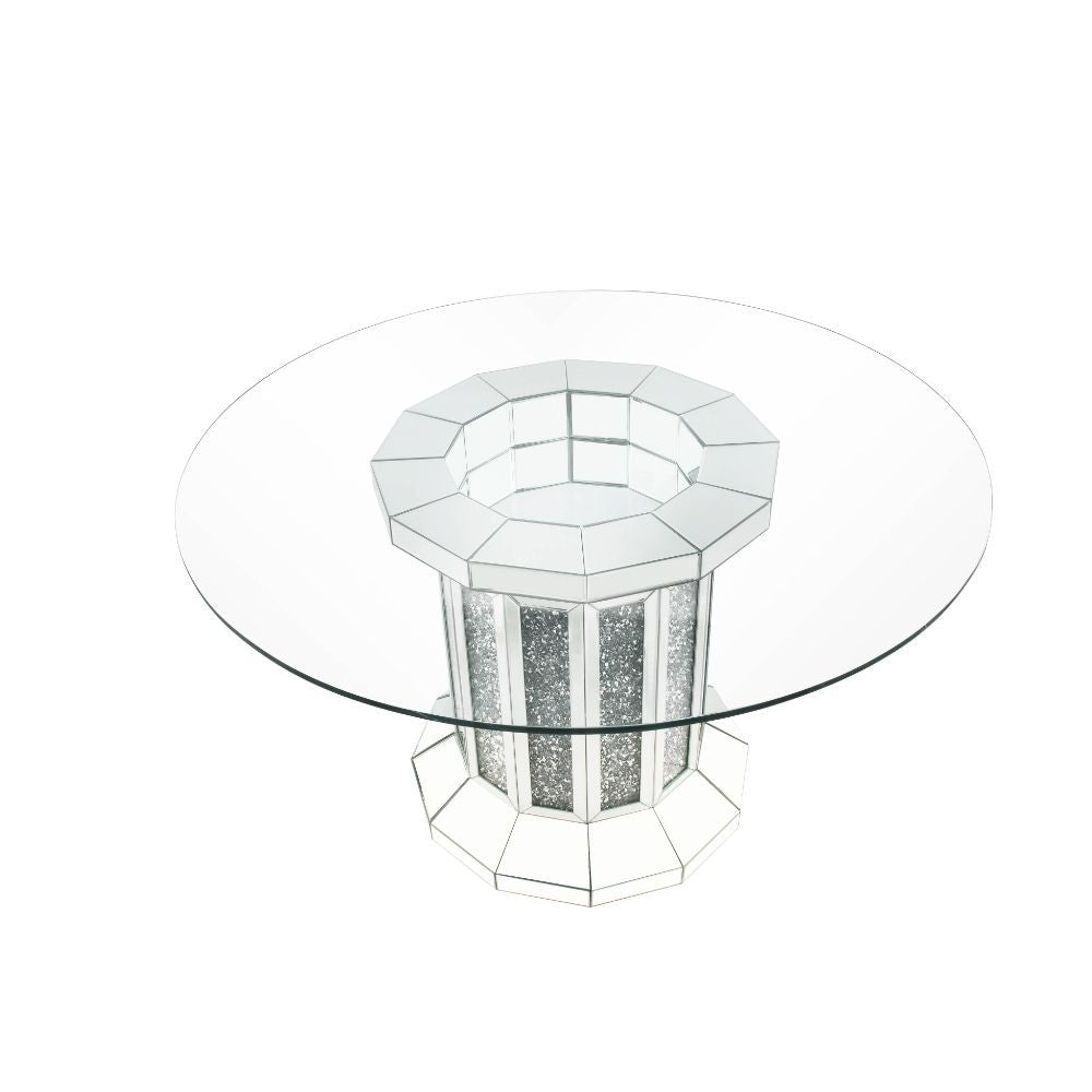 Noralie - Dining Table - Mirrored & Faux Diamonds - Wood - 30" - Urban Living Furniture (Los Angeles, CA)