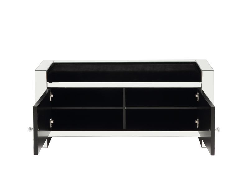 Noralie - Bench - Mirrored & Faux Diamonds - 22" - Urban Living Furniture (Los Angeles, CA)